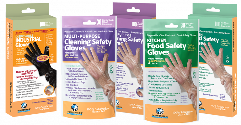 protospheric disposable gloves lineup